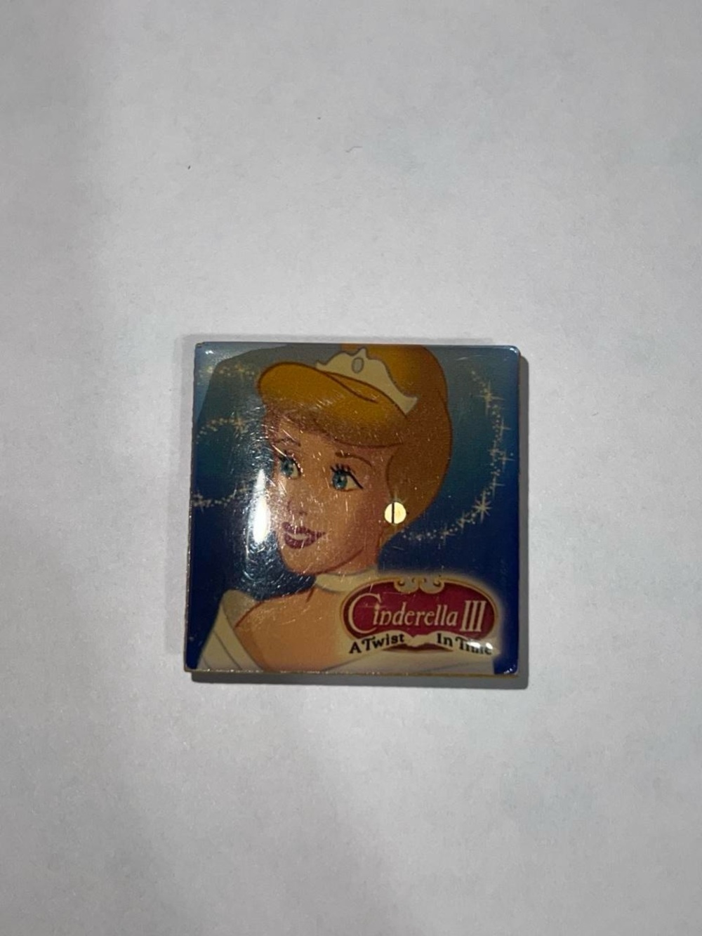 Disney White and Silver Pin Backing Card